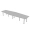 Skutchi Designs 45 in W, 144 in L, 29 in H, Engineered Wood Top, Grey HAR-HEXIR-46143PT-01 - alternate 1
